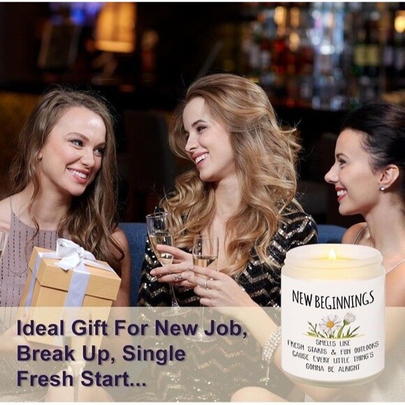 New Beginnings Coffee Mug & Candle Gift Set Break Up/Divorce/ Retirement - Picture 4 of 8